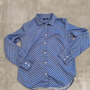 Tommy Hilfiger Navy and White Button-Down Shirt